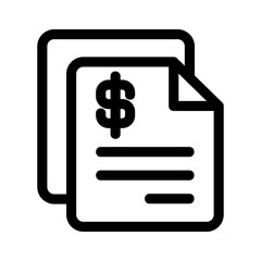 financial documents icon or logo isolated sign symbol vector illustration - high quality black style vector icons

