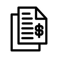 financial documents icon or logo isolated sign symbol vector illustration - high quality black style vector icons

