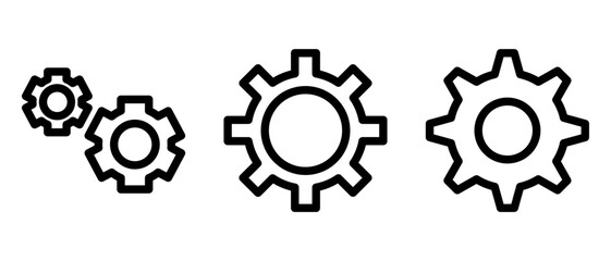 gears icon or logo isolated sign symbol vector illustration - high quality black style vector icons
