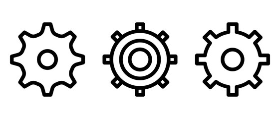 gears icon or logo isolated sign symbol vector illustration - high quality black style vector icons
