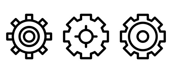 gears icon or logo isolated sign symbol vector illustration - high quality black style vector icons
