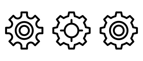gears icon or logo isolated sign symbol vector illustration - high quality black style vector icons
