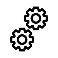 gears icon or logo isolated sign symbol vector illustration - high quality black style vector icons
