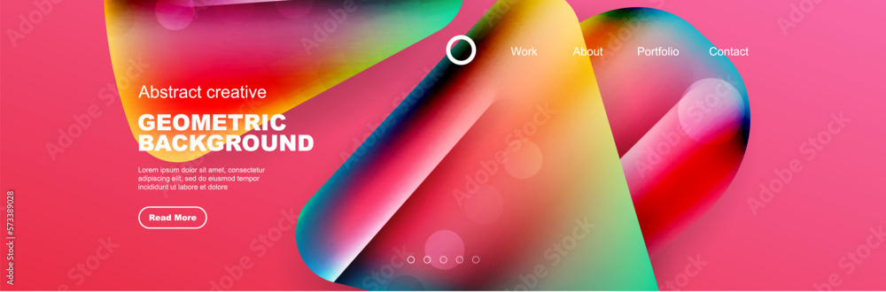 Wall mural abstract background for your landing page design. web page for website or mobile app wallpaper