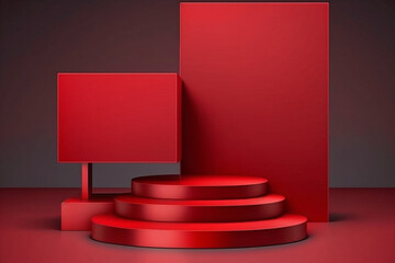 Obraz premium red podium