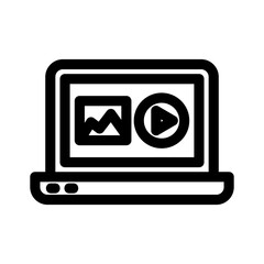 media content icon or logo isolated sign symbol vector illustration - high quality black style vector icons
