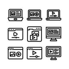 media content icon or logo isolated sign symbol vector illustration - high quality black style vector icons
