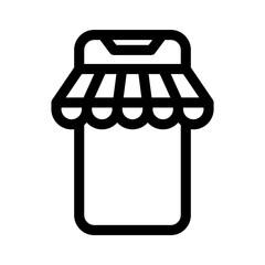 mobile shop icon or logo isolated sign symbol vector illustration - high quality black style vector icons
