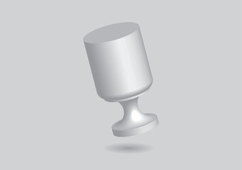 illustration a glass of wine mockup template