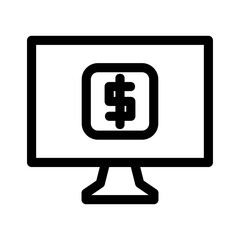 online bill icon or logo isolated sign symbol vector illustration - high quality black style vector icons
