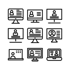 online profile icon or logo isolated sign symbol vector illustration - high quality black style vector icons
