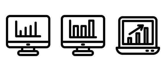 online statistics icon or logo isolated sign symbol vector illustration - high quality black style vector icons
