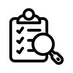 search checklist icon or logo isolated sign symbol vector illustration - high quality black style vector icons
