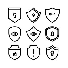 security icon or logo isolated sign symbol vector illustration - high quality black style vector icons
