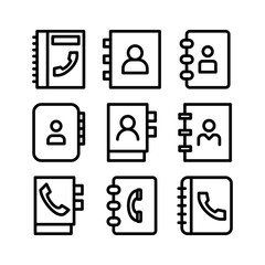 telephone book icon or logo isolated sign symbol vector illustration - high quality black style vector icons
