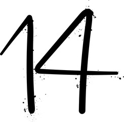 Number 14 spray paint