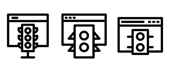 website traffic icon or logo isolated sign symbol vector illustration - high quality black style vector icons
