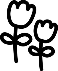 Valentine flower doodle