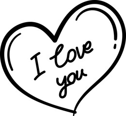 Valentine heart element doodle