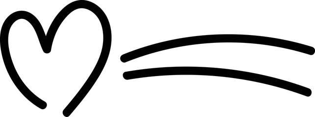 Valentine heart element doodle