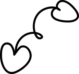 Valentine heart element doodle