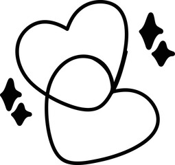 Valentine heart element doodle