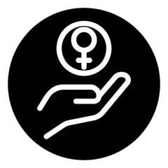 womens day glyph icon