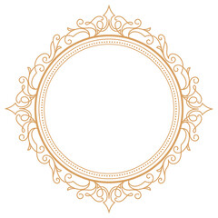 Vintage Round frame Circle flourish label vector