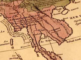 古地図　インドシナ半島