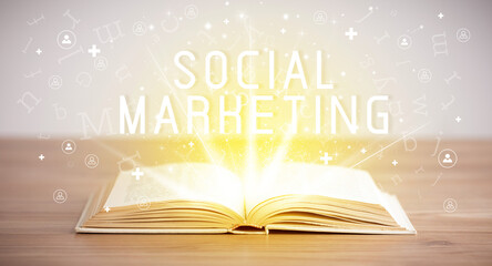 open book, social networking concept