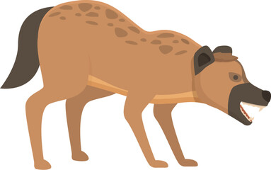 Nature hyena icon cartoon vector. Cute animal. Smile mammal