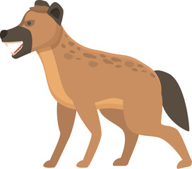 Funny hyena icon cartoon vector. Animal cute. Wild nature