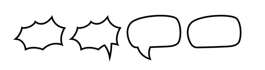 Naklejka premium bubble chat shape with cartoon style