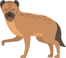 Wildlife hyena icon cartoon vector. Wild animal. Nature funny