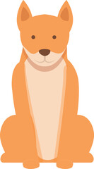 Cute dog icon cartoon vector. Australia dog. Wild animal