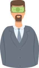 Corruption lobbyist icon cartoon vector. Business money. Pr meeting