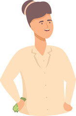 Fototapeta premium Business lobbyist icon cartoon vector. Politician money. Pr lobby