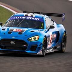 racing car on the road