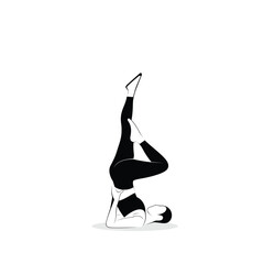 Yoga Woman Logo Silhouette