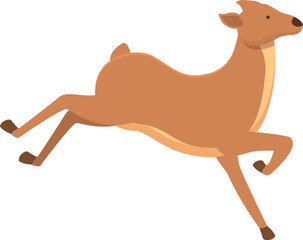 Jump deer icon cartoon vector. Forest animal. Wild baby
