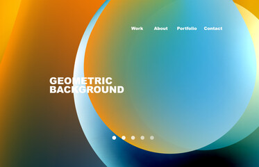Abstract liquid background for your landing page design. Web page for website or mobile app wallpaper