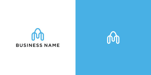 Alphabet letters monogram logo MA or AM