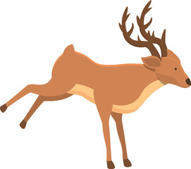 Nature deer icon cartoon vector. Forest animal. Wild baby