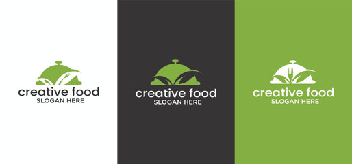 Fototapeta na wymiar food logo design, modern food chef logo design concept cooking logo, Food, Restaurant vector.