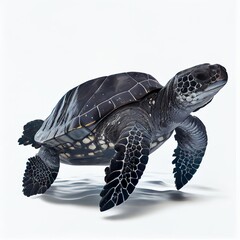 Fototapeta premium Sea turtle isolated on a white background. Generative AI