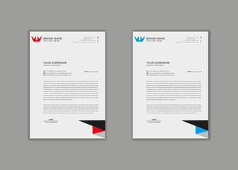 modern design template for your design, letterhead template, vector abstract  creative Professional modern simple unique school hospital medical new red and black corporate letterhead minimal template