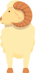 Ram goat icon cartoon vector. Head animal. Wild animal