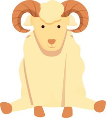 Stay ram icon cartoon vector. Farm animal. Wild mascot
