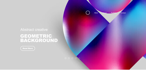 Abstract circles and round elements geometric background. Vector illustration for wallpaper, banner, background, leaflet, catalog, cover, flyer