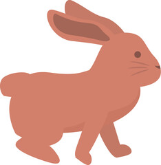 Red rabbit icon cartoon vector. Hare mammal. Pet animal